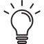 Lightbulb inspiration icon